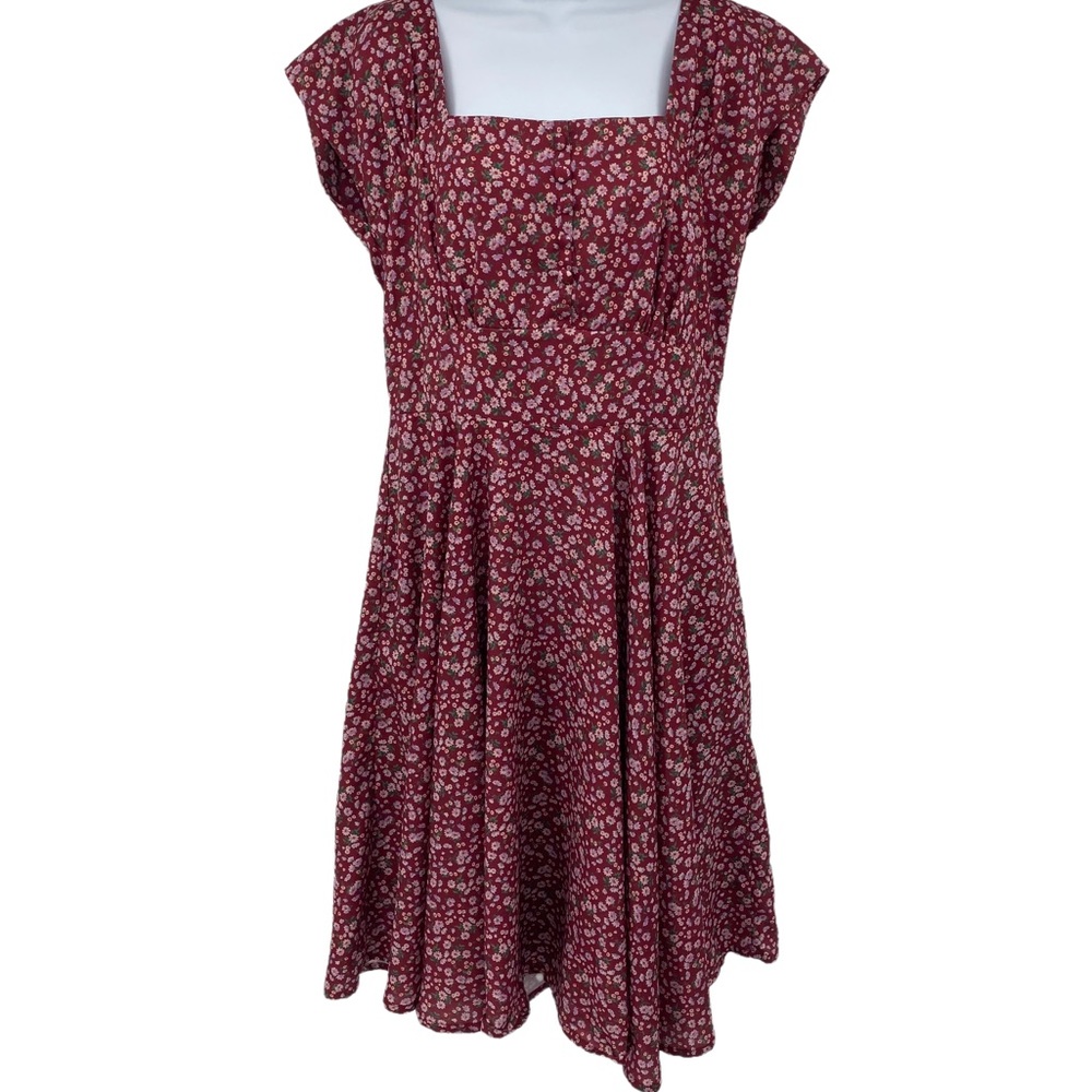 Unique Vintage x Timeless London | Dainty Floral Aaliyah Swing Dress | US 10 - Picture 6 of 16